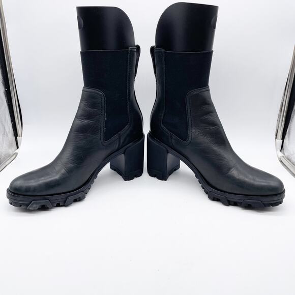 Rag & Bone Women's Shiloh Chelsea High Boot Black Leather Size 11 - Picture 5 of 10